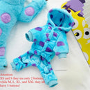 Warm Fleece Dog Hoodie Jumpsuit