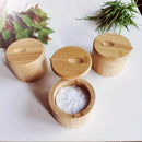 Bamboo Salt Cellar with Lid and Spoon