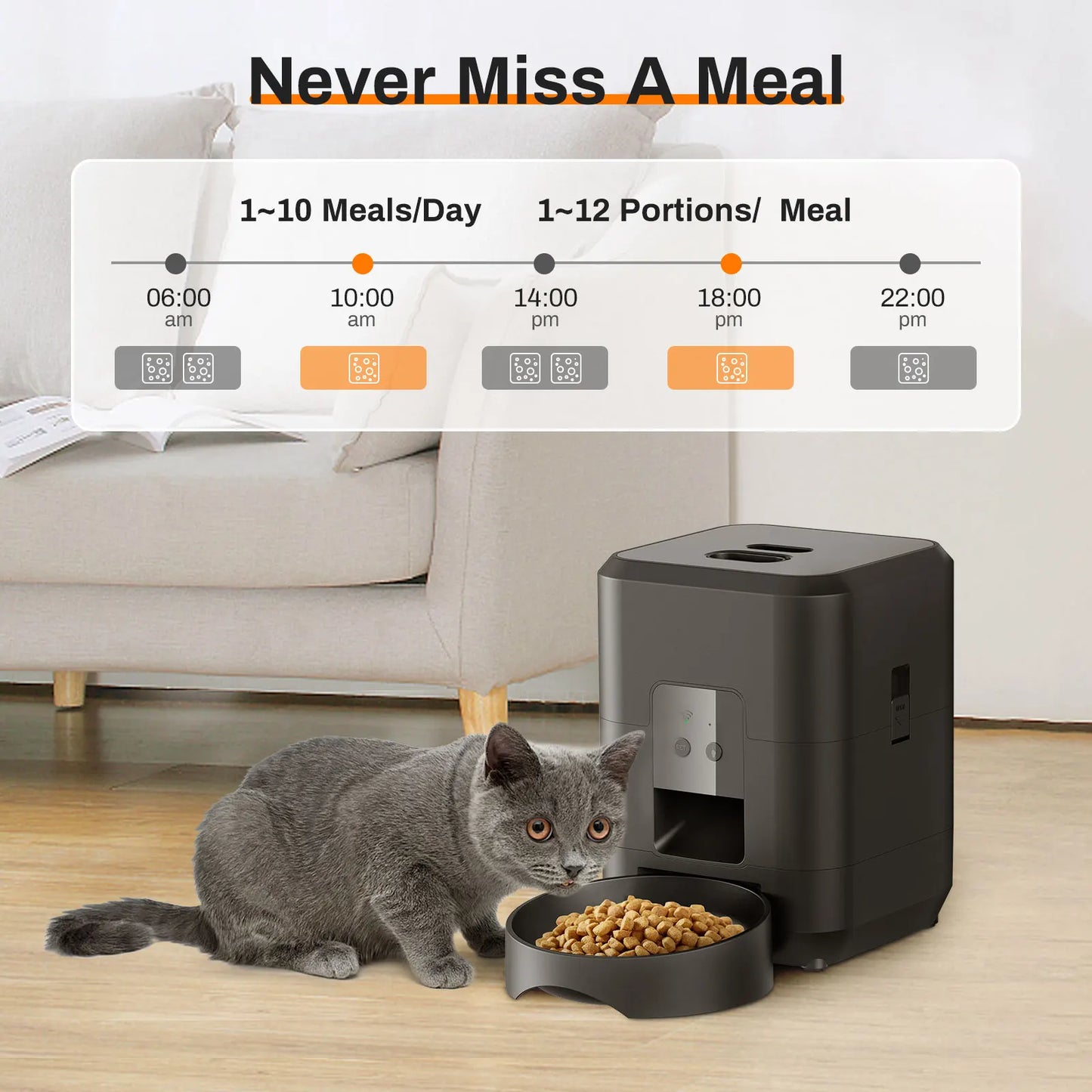 Smart Automatic Pet Feeder with Wi-Fi