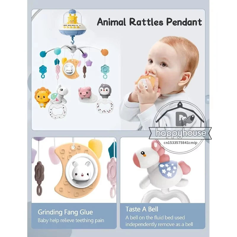 Baby Crib Mobile with Music & Remote Control (Projector Light)