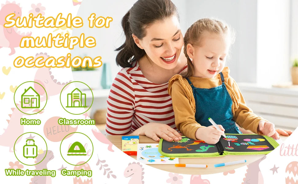 Reusable Drawing Book with Markers