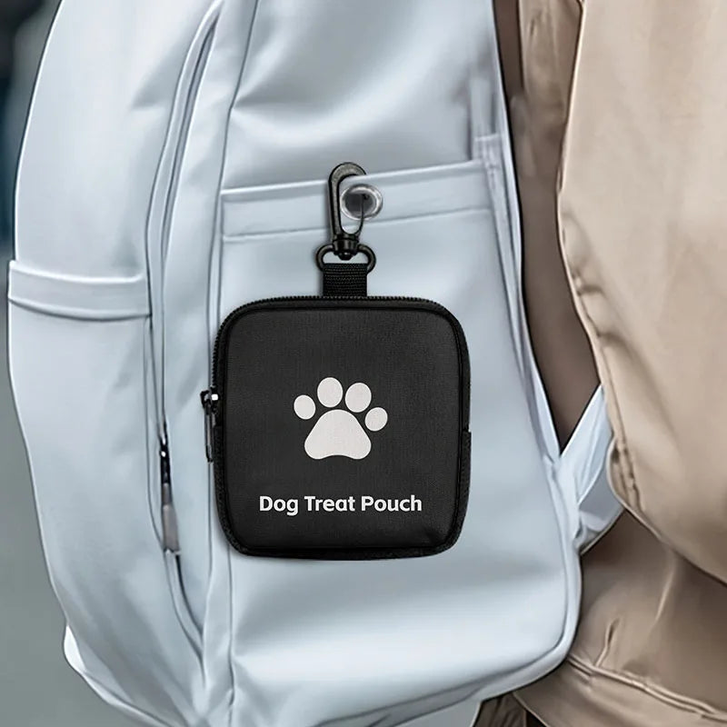 Dog Treat Pouch with Zipper & Carabiner