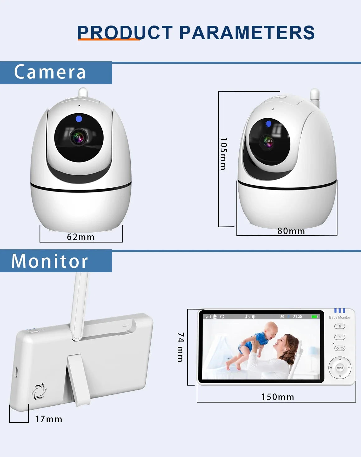 Camêra Babyphone - Monitoramento de Bebê por Vídeo com Visão Noturna