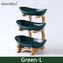 Tiered Fruit Bowl with Wooden Stand