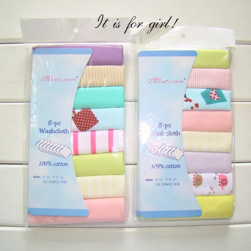 Baby Cotton Washcloth Set – 100% Cotton