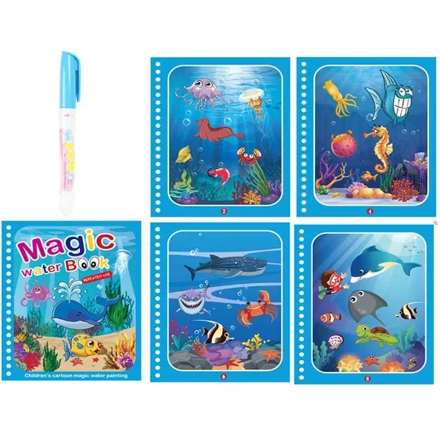 Reusable Magic Water Coloring Book