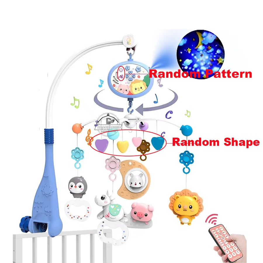 Baby Crib Mobile with Music & Remote Control (Projector Light)