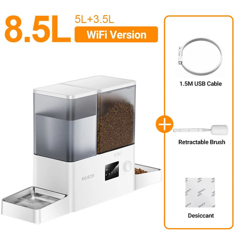 Automatic Pet Feeder & Water Dispenser 2-in-1