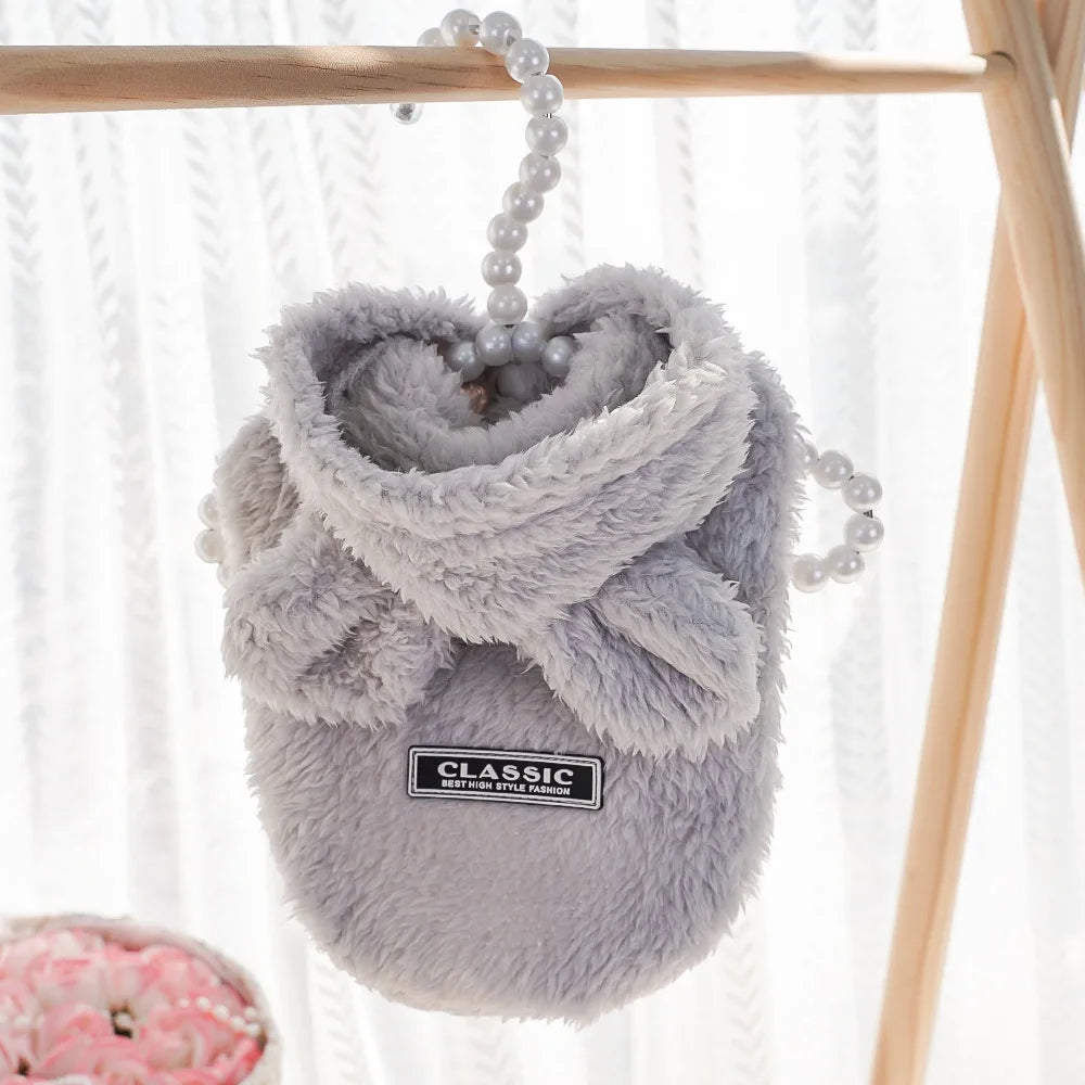 Plush Pet Hoodie for Cats & Small Dogs