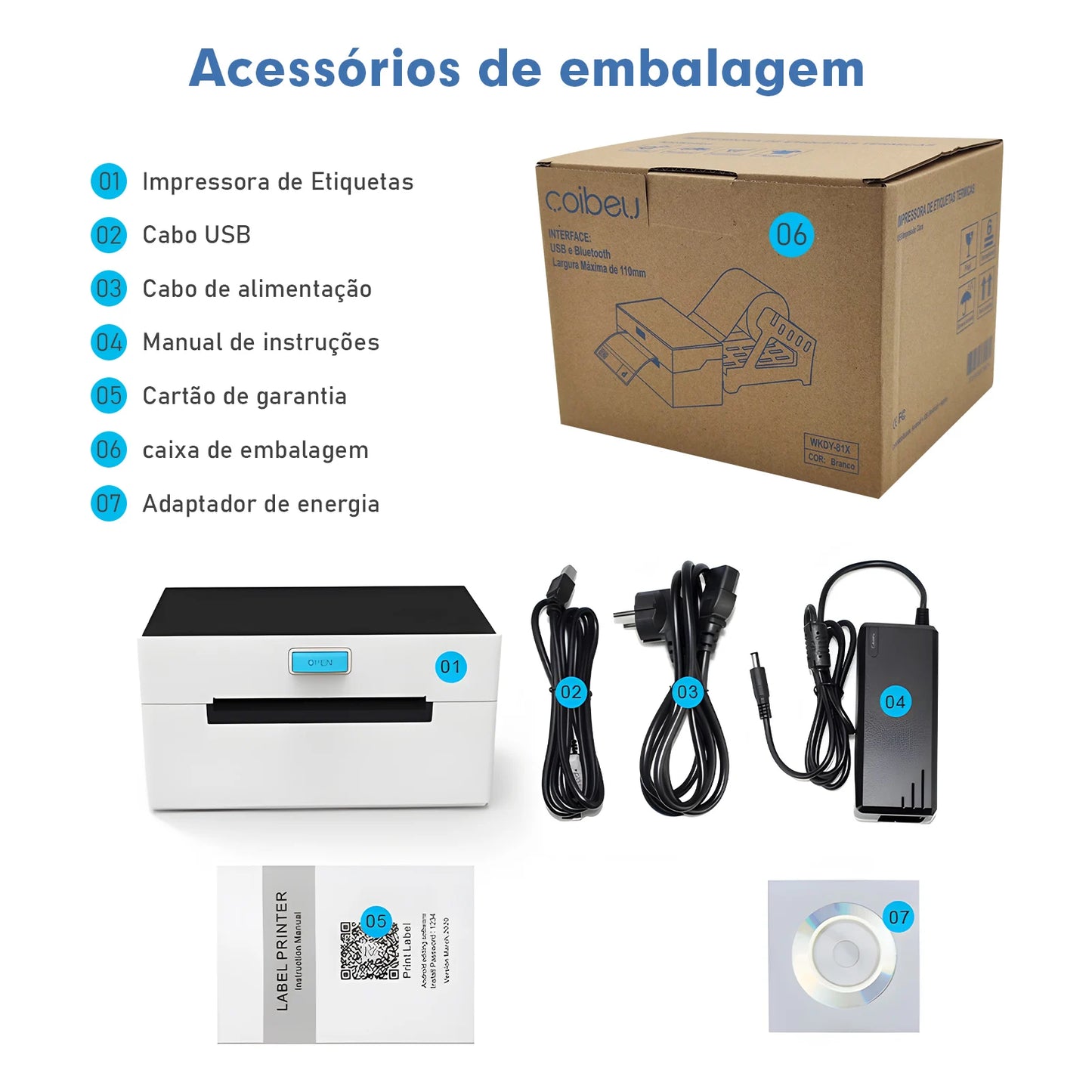 Bluetooth Thermal Label Printer