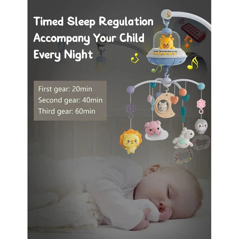 Baby Crib Mobile with Music & Remote Control (Projector Light)