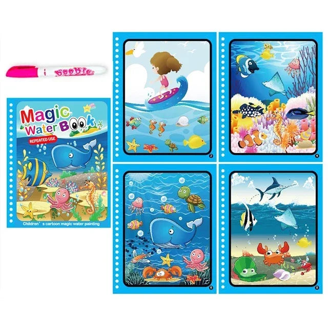 Reusable Magic Water Coloring Book