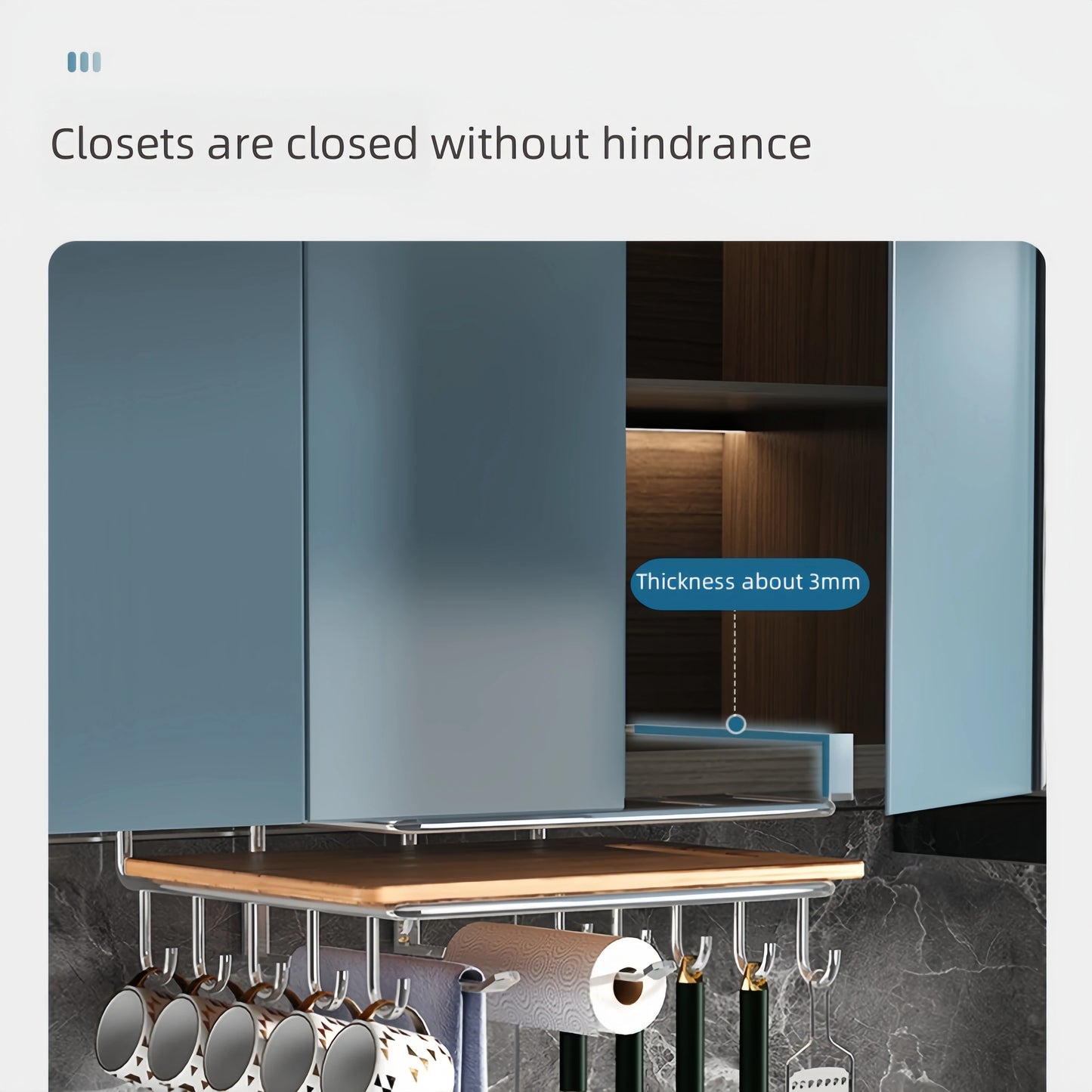 Under Cabinet Kitchen Organizer Rack