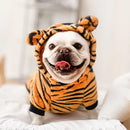 Plush Dog Costume Hoodie Jumpsuit
