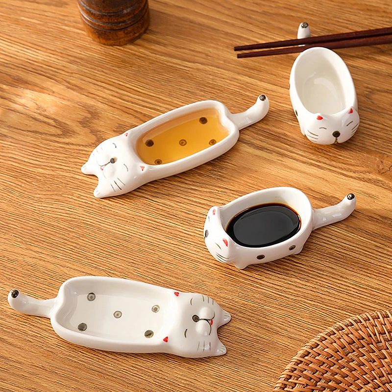 Cat-Shaped Sauce Dishes & Mini Bowls