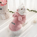 Plush Pet Hoodie for Cats & Small Dogs