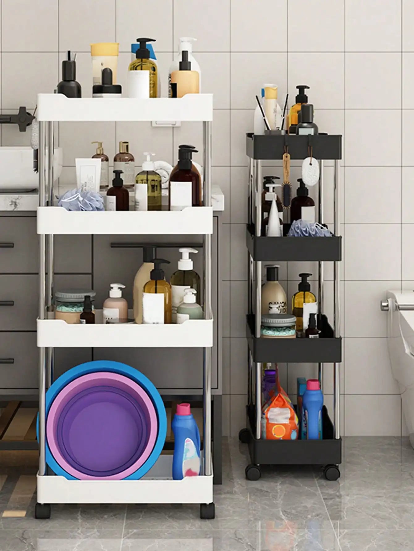 Slim Rolling Storage Cart