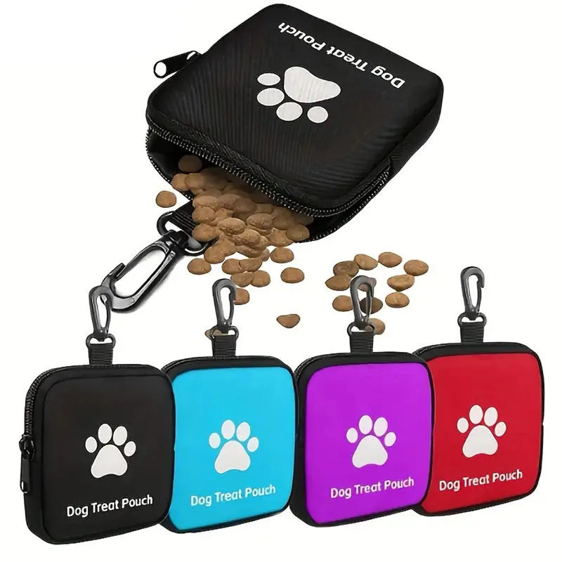 Dog Treat Pouch with Zipper & Carabiner