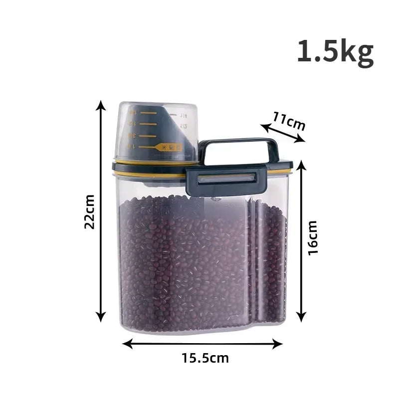 Airtight Pet Food Storage Container with Measuring Cup