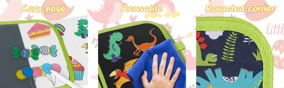Reusable Drawing Book with Markers