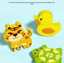 4-in-1 Wooden Montessori Puzzle (3D + Shapes + Numbers)