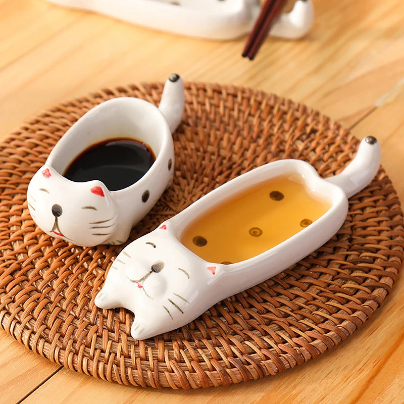 Cat-Shaped Sauce Dishes & Mini Bowls