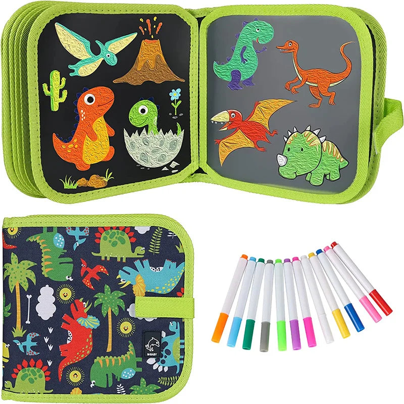 Reusable Drawing Book with Markers