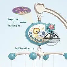 Baby Crib Mobile with Music & Remote Control (Projector Light)