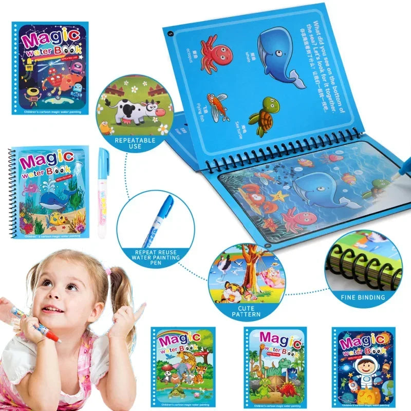 Reusable Magic Water Coloring Book