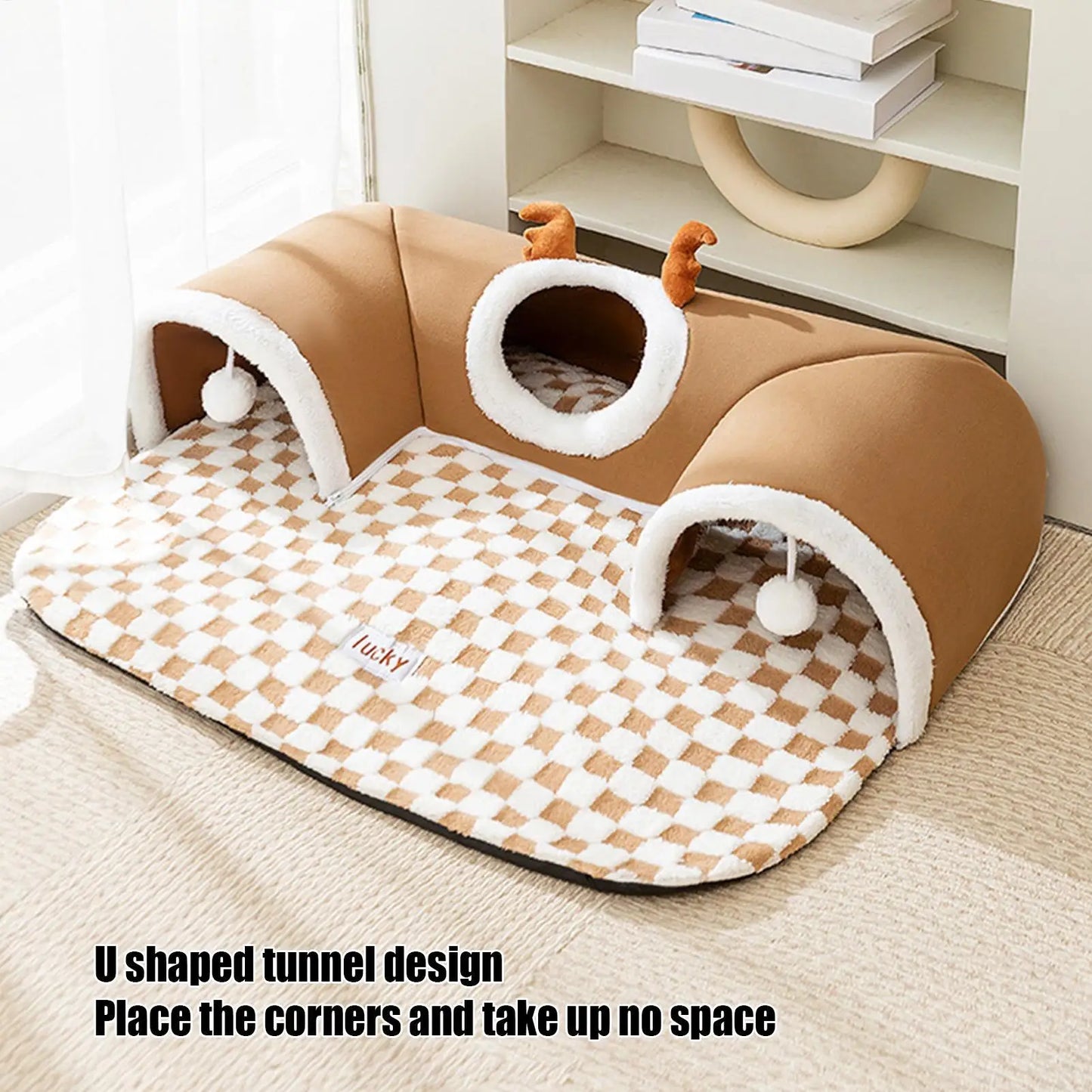 3-Tunnel Cat Hideout Bed