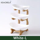 Tiered Fruit Bowl with Wooden Stand