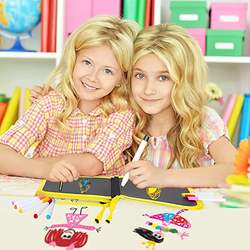 Reusable Drawing Book with Markers