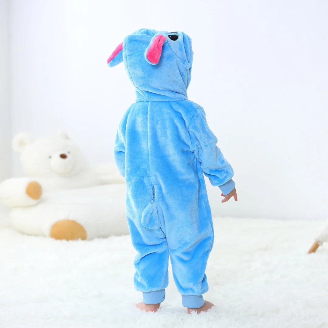Kids Stitch Hooded Onesie Pajamas