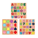 Wooden Montessori Puzzle (Letters, Numbers & Shapes)