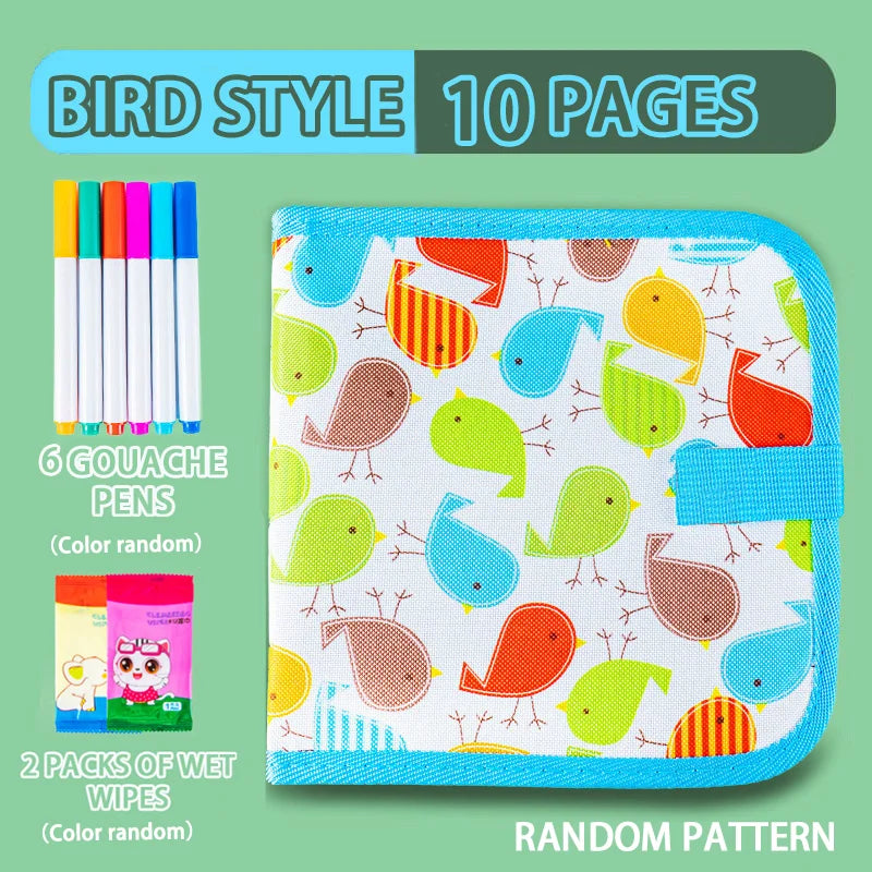 Reusable Drawing Book with Markers