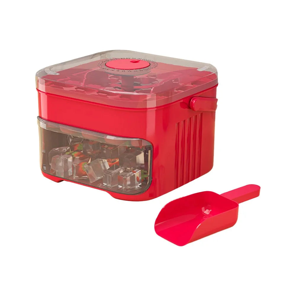 Press Ice Cube Tray with Storage Box
