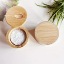 Bamboo Salt Cellar with Lid and Spoon