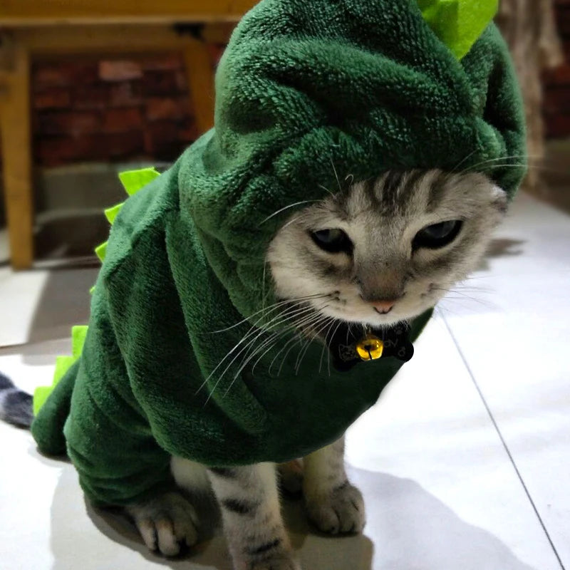 Plush Dog Costume Hoodie Jumpsuit