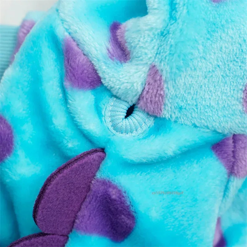 Warm Fleece Dog Hoodie Jumpsuit