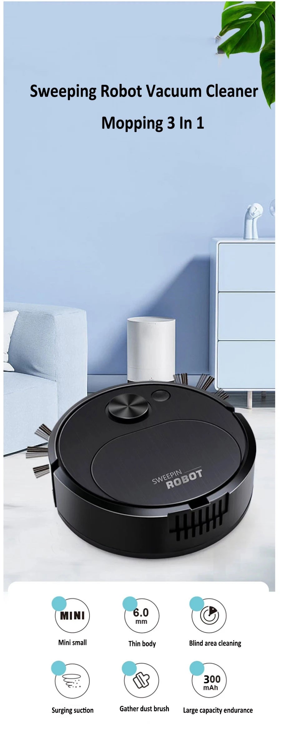 Robô Aspirador Doméstico - RoboClean 360