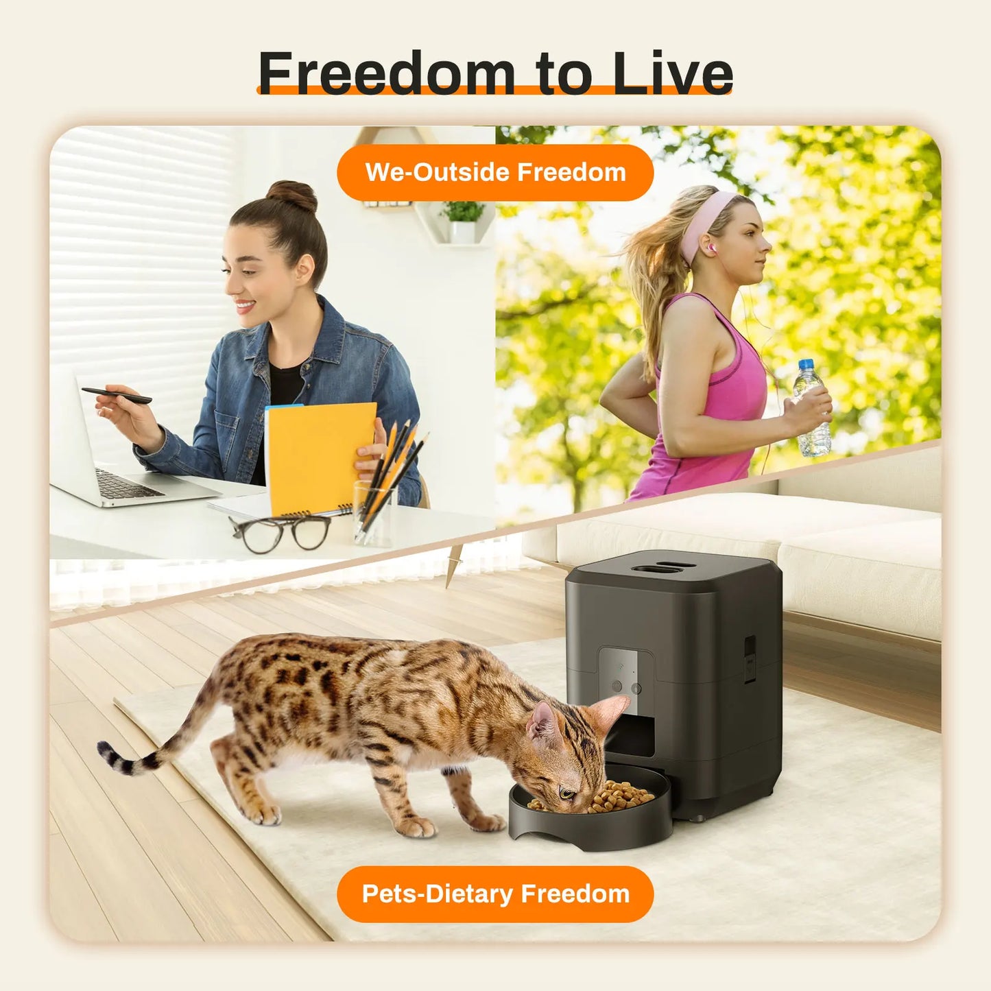 Smart Automatic Pet Feeder with Wi-Fi