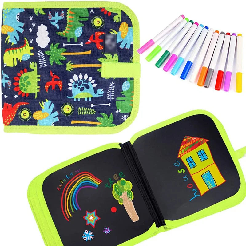 Reusable Drawing Book with Markers