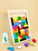 Wooden Tetris Puzzle (Montessori)