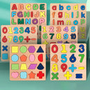 Wooden Montessori Puzzle (Letters, Numbers & Shapes)