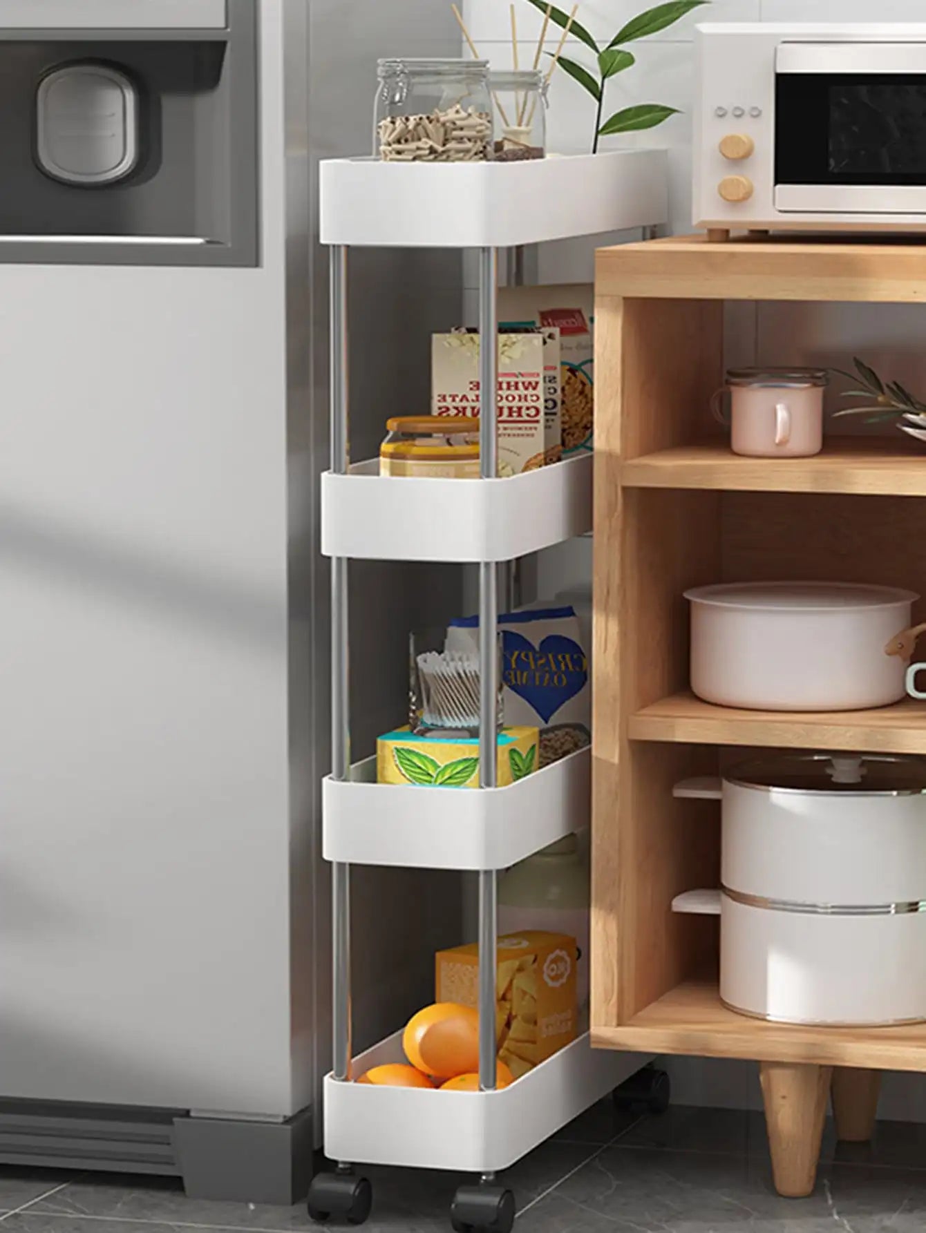 Slim Rolling Storage Cart