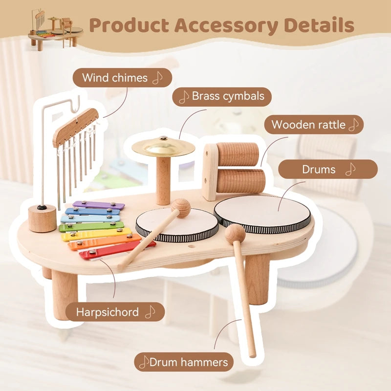 Kids Wooden Musical Instrument Set