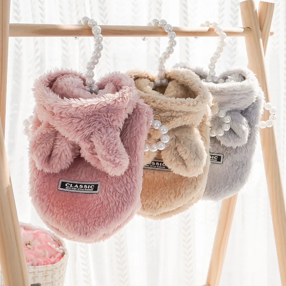 Plush Pet Hoodie for Cats & Small Dogs