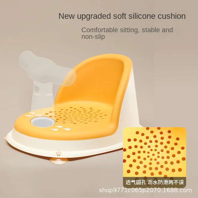 Baby Bath Seat with Backrest and Safety Bar