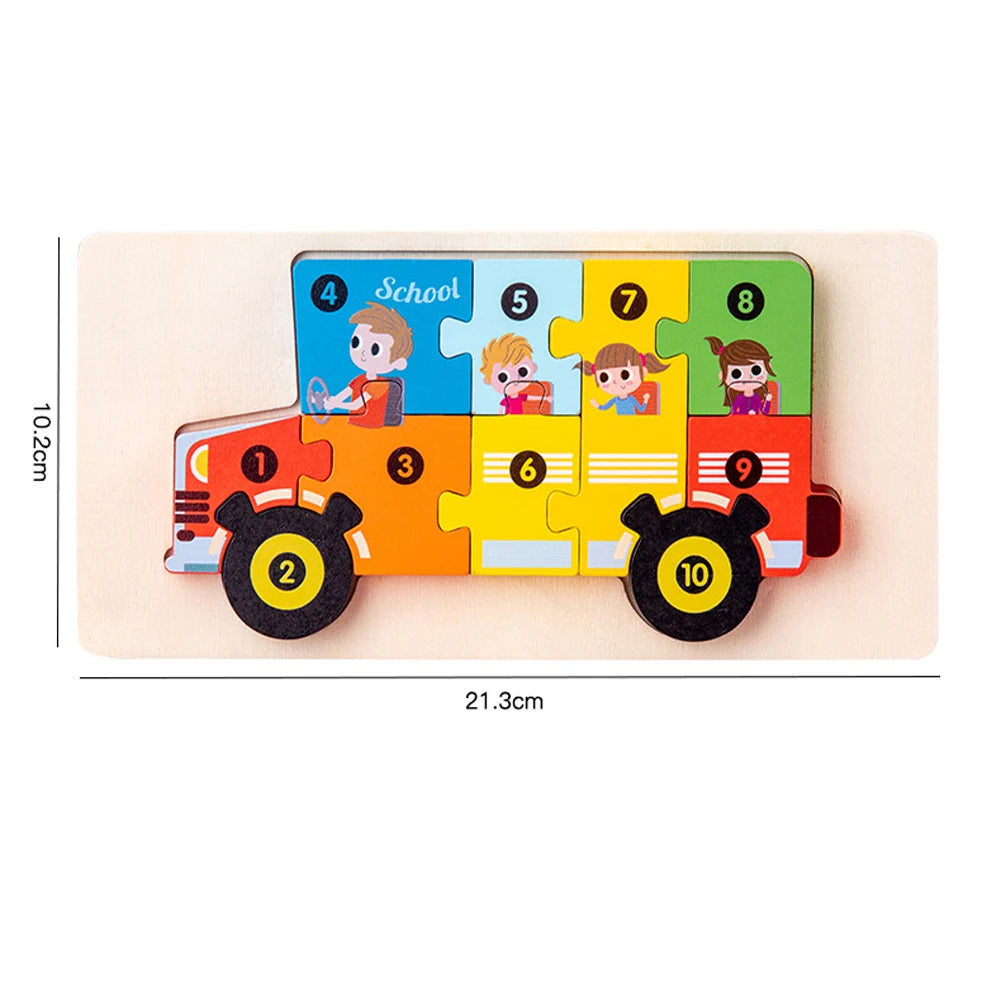 3D Wooden Montessori Animal Puzzle