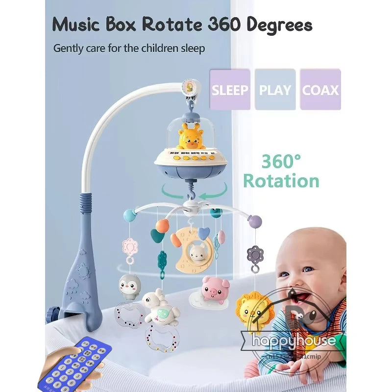 Baby Crib Mobile with Music & Remote Control (Projector Light)